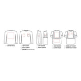 Line drawings show possible logo placements—center back, left chest, right chest, pocket, sleeves, and more—outlined in red to guide your PIP ANSI Type R Class 3 Two-Tone Personalized T-Shirt customization.