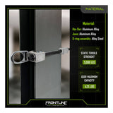 Close-up of the Frontline Fall Protection Aluminum 18" Vertical Fixed Beam Anchor ST18AV with D-ring swivel, aluminum alloy and steel build, 5,000 lbs static tensile strength, and max user capacity of 425 lbs.