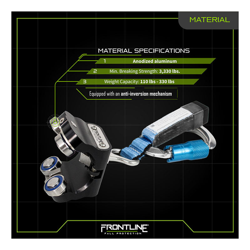 Frontline Securail Vertical Fall Arrest Ladder System Trolley TRR38