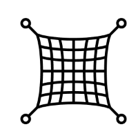 Black grid pattern icon net on a white background