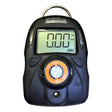 The mPower Electronics UNI MP100 ClO2 Single Gas Detector (M001-0072-000) is a black portable device featuring a digital screen showing "0.00 ppm," "OK" buttons, and an orange-accented circular sensor, ideal as a single gas monitor.