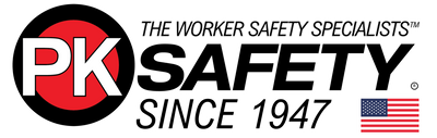 PK Safety logo with text 'The Worker Safety Specialists' and 'Safety Since 1947' on a white background.