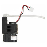 Product Description: The BW Honeywell Replacement Pump Kit XT-RPUMP-K1 by PK Safety Supply features a compact electric motor in an elegant black and silver design, housed securely within a sleek black casing. It comes equipped with two wires—a red and a black—that connect to a white plastic connector. A short clear tube is attached at the top, making this component perfect for use in the Honeywell GasAlert Max XT II.