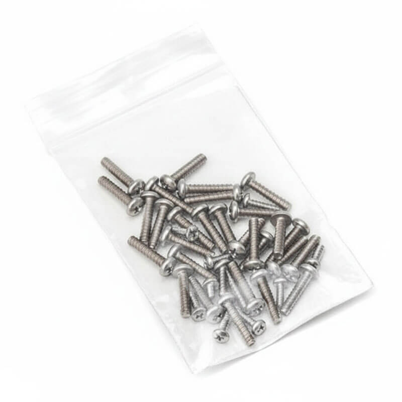 A transparent plastic bag containing the BW Replacement GasAlert Max XT Screw Kit, which includes multiple small silver screws, from PK Safety Supply.
