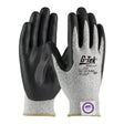 The PIP G-Tek ECO Dyneema Phoenix Gloves, model 19-D334, come in a pack of 12 pairs and feature black nitrile-coated palms with gray fabric on the back. These gloves from Protective Industrial Products bear the G-Tek logo and include safety certification markings, offering excellent durability and cut resistance for challenging tasks.