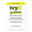 Image of a Coretex IvyX Cleanser Towelettes packet. The package is labeled as "Poison Oak & Ivy Formula," designed for an effective post-contact skin cleanse. It provides first aid protection featuring moisturizers and botanicals to soothe the skin after exposure to poison ivy, oak, or sumac.