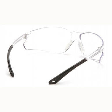 The Pyramex Itek Clear H2MAX safety glasses provide superior eye protection with clear temples and a transparent wrap-around lens design. Featuring anti-fog technology and UVA/B/C protection, these lightweight frames offer a sleek, modern style while ensuring maximum safety. Available in a box of 12, from Pyramex Safety.