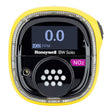 The BW Technologies by Honeywell BW Solo Wireless Gas Detector NO2 BWS1-D-Y features a black and yellow design and displays "0.0 NO2 PPM" on its screen.