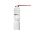 A PK Safety CO Bump Alarm Test Gas 11 Liter cylinder, featuring a white cylindrical design with a red nozzle and label from PK Safety. It is perfect for bump testing Carbon Monoxide gas monitors, detailing specific concentrations for the CO Bump Alarm Test Gas, and includes markings such as its 11L capacity and safety information.