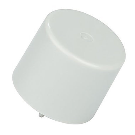 A white, round, cylindrical object with a flat top and bottom resembles the sleek design of BW Honeywell Dummy LEL Sensor SR-DUMM2 devices. It appears to have a plug or connector at the base, suitable for gas detection. The surface is smooth and shiny.