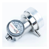 A close-up of the WatchGas Demand Flow Regulator with Pressure Sensor Valve shows its analog meter, threaded connector, and "WatchGas" dial, designed for gas detection equipment.