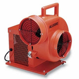 The Allegro High Output Centrifugal Blower/Ventilator 9504-50 features two circular side vents that make it perfect for confined space ventilation. Equipped with a top handle for easy transport and a visible power cord, this blower is engineered for both efficiency and convenience.