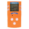 The AimSafety Catalytic Bead LEL Multi-Gas Monitor PM400-P, available in orange, features a digital display that shows gas levels and employs a Catalytic Bead sensor. Designed with four white buttons and a compact build, this multi-gas monitor ensures straightforward handling and accurate safety monitoring.