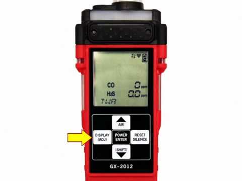 GX-2012 Gas Monitor Operation