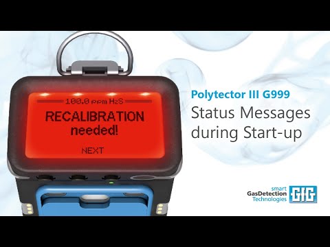 Polytector III G999 - Status Messages during Start-up