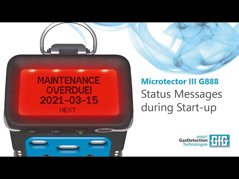 Microtector III G888 - Status Messages during Start-up