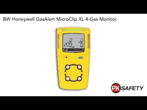 Confined Space 4 Gas Monitor: BW GasAlert MicroClip XL