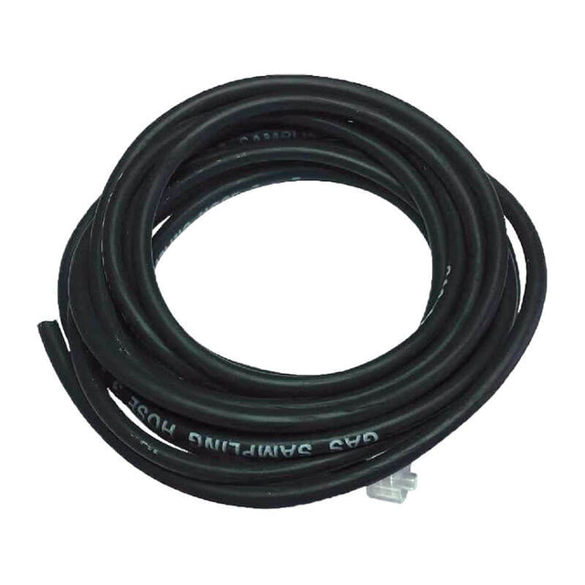 The WatchGas Last-O-More Tubing 3x5mm SST-3X5 (sold by meter) is a black coiled low-adsorption hose with a small connector, ideal for gas sampling with the WatchGas Last-O-More.