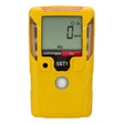 A yellow handheld WatchGas SST1 Serviceable H2 Gas Detector (SST1-H2) by WatchGas, featuring a digital display showing “0 ppm” for hydrogen detection, is designed for reliable hydrogen leak detection and enhanced safety.