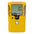 A yellow handheld carbon monoxide detector, the WatchGas SST1 Serviceable CO ppm Gas Detector SST1-M by WatchGas, features a digital screen displaying “0 ppm” and is designed as a CO exposure monitor to support OSHA compliance for workplace safety.
