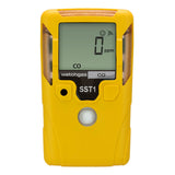 A yellow handheld carbon monoxide detector, the WatchGas SST1 Serviceable CO ppm Gas Detector SST1-M by WatchGas, features a digital screen displaying “0 ppm” and is designed as a CO exposure monitor to support OSHA compliance for workplace safety.