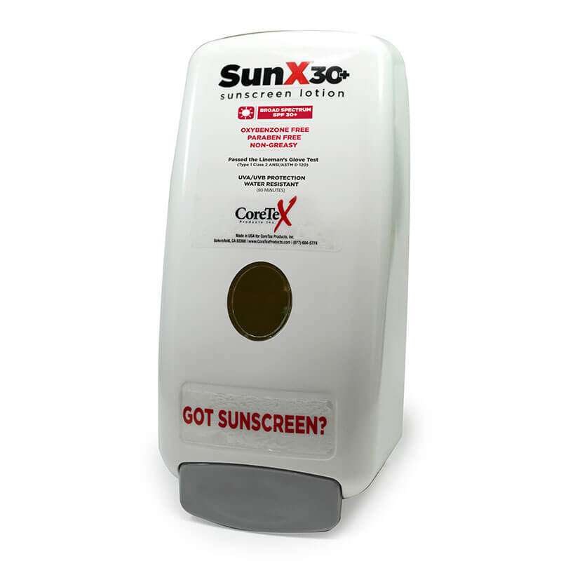 Coretex Sun X SPF30 Lotion Wall Mount Dispenser | PK Safety