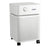 The Austin Air Systems HealthMate Plus Machine B450 is a white, square air purifier with medical-grade HEPA filtration for formaldehyde removal, a front control dial, and four caster wheels for easy mobility.