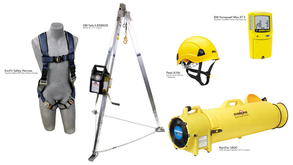 Components for workers doing confined space entry