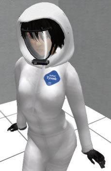 Avatar Wears Tyvek in Second Life